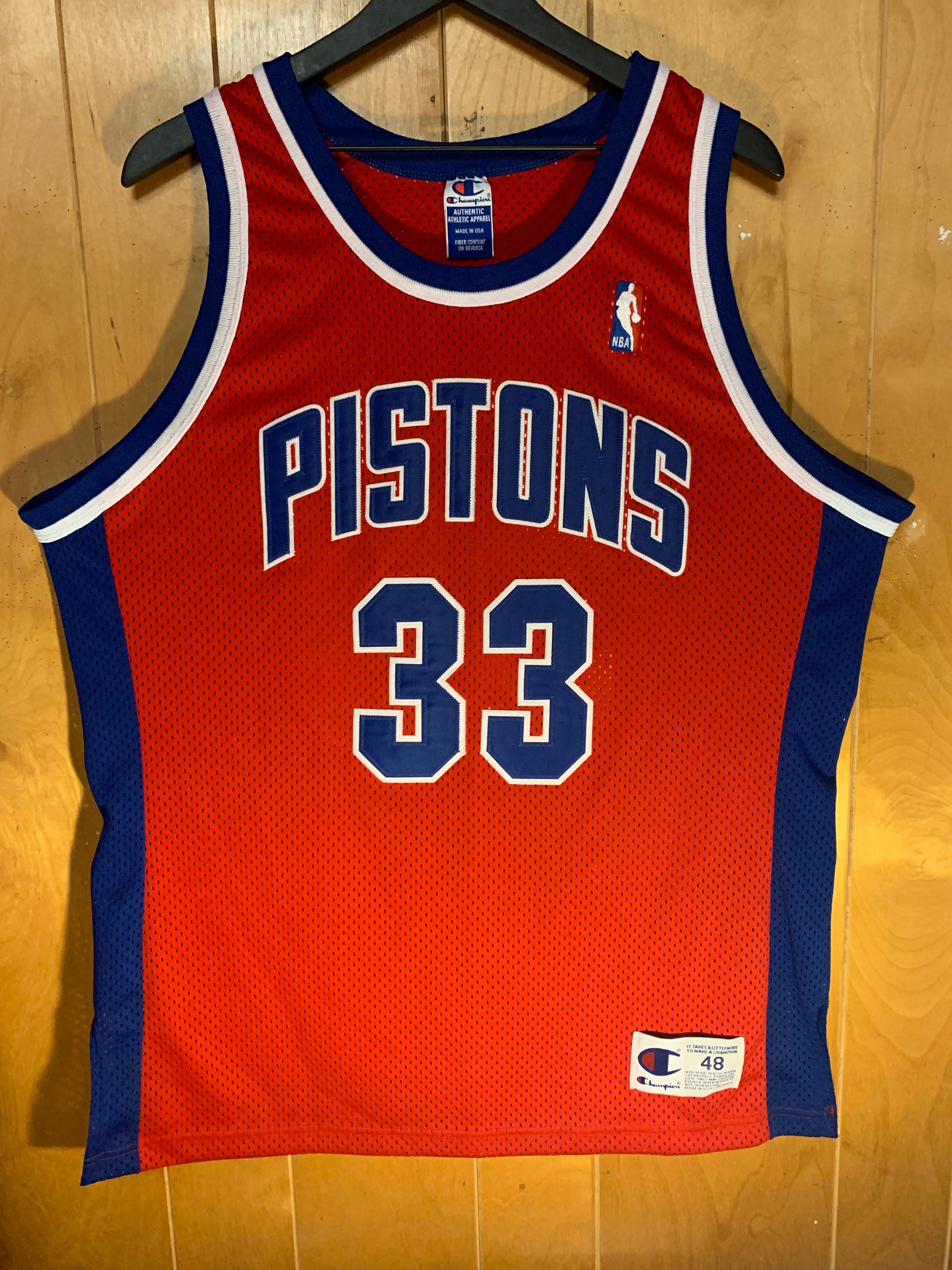 Authentic x Detroit Pistons x Grant Hill x Champion Jersey x Men's Size XL