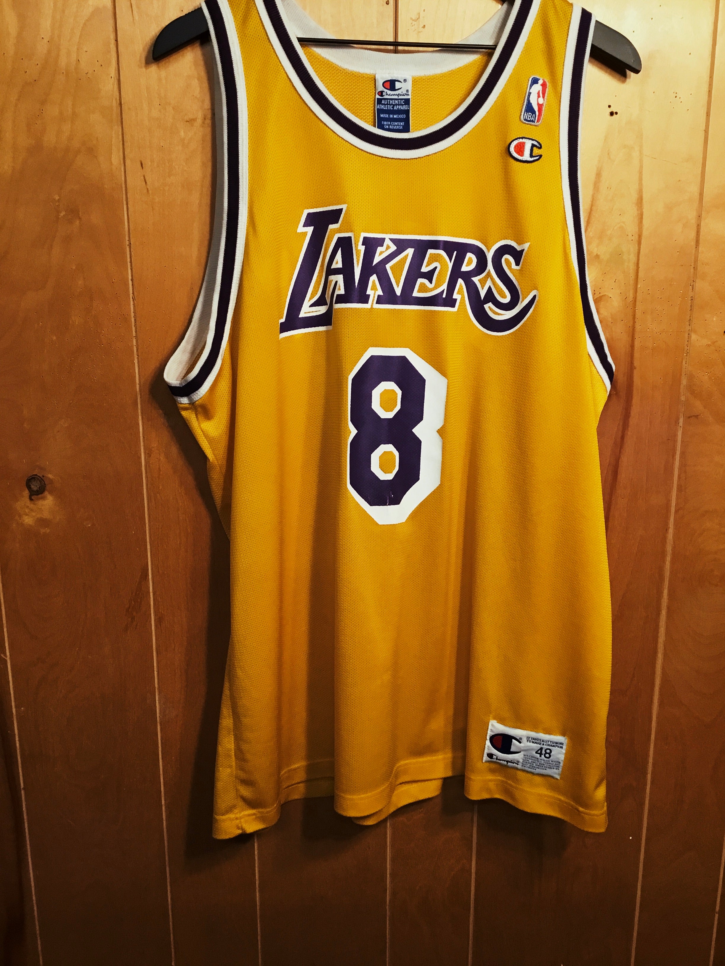 Champion Europe Los Angeles Lakers Kobe Bryant purple NBA jersey